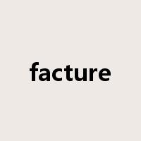 facture是什么意思