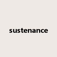 sustenance是什么意思