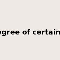 degree of certainty是什么意思
