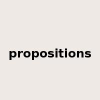 propositions是什么意思
