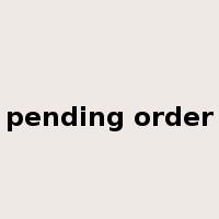 pending order是什么意思