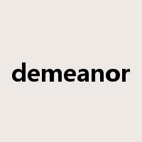 demeanor是什么意思