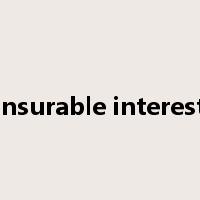 insurable interest是什么意思