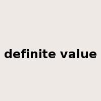 definite value是什么意思