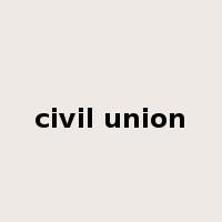civil union是什么意思