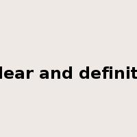 clear and definite是什么意思