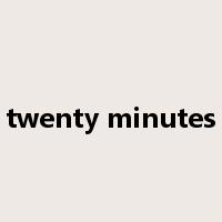 twenty minutes是什么意思