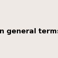 in general terms是什么意思