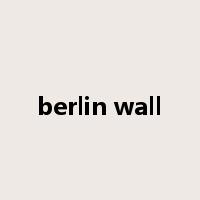 berlin wall是什么意思