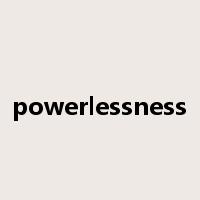 powerlessness是什么意思