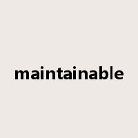 maintainable是什么意思