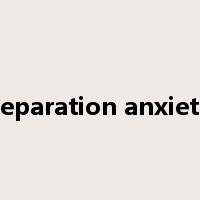separation anxiety是什么意思