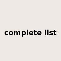 complete list是什么意思