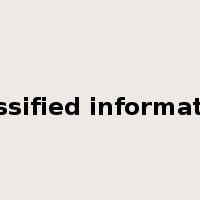 classified information是什么意思