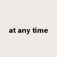 at any time是什么意思