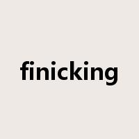 finicking是什么意思