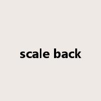 scale back是什么意思