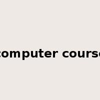 computer course是什么意思