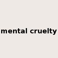 mental cruelty是什么意思