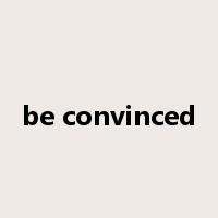 be convinced是什么意思