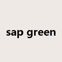 sap green是什么意思