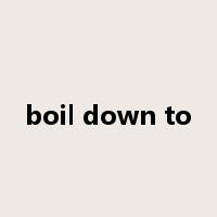 boil down to是什么意思