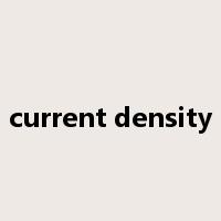 current density是什么意思