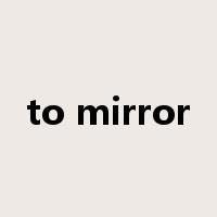 to mirror是什么意思