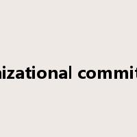 organizational commitment是什么意思
