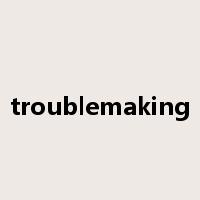 troublemaking是什么意思