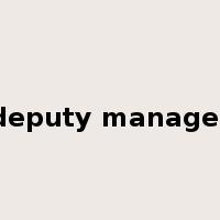 deputy manager是什么意思