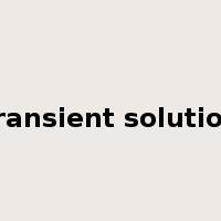 transient solution是什么意思