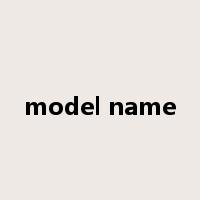 model name是什么意思
