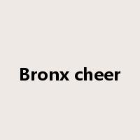 Bronx cheer是什么意思