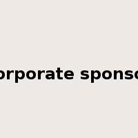 corporate sponsor是什么意思