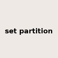 set partition是什么意思
