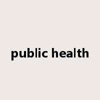 public health是什么意思