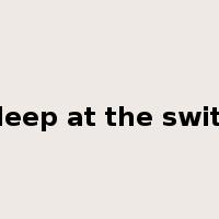 asleep at the switch是什么意思