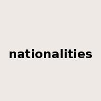 nationalities是什么意思