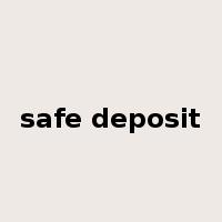 safe deposit是什么意思