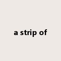 a strip of是什么意思