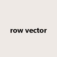 row vector是什么意思