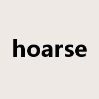hoarse是什么意思