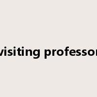 visiting professor是什么意思