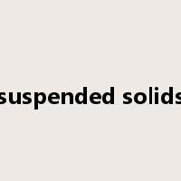 suspended solids是什么意思