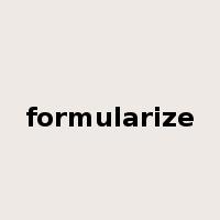formularize是什么意思