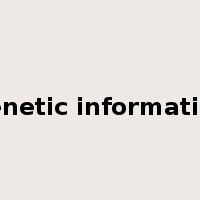 genetic information是什么意思