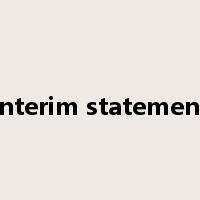 interim statement是什么意思