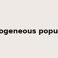 heterogeneous population是什么意思
