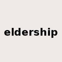 eldership是什么意思